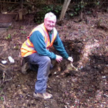 Richard Cox Clearing a Derelict Area Prior to Planting Shrubs